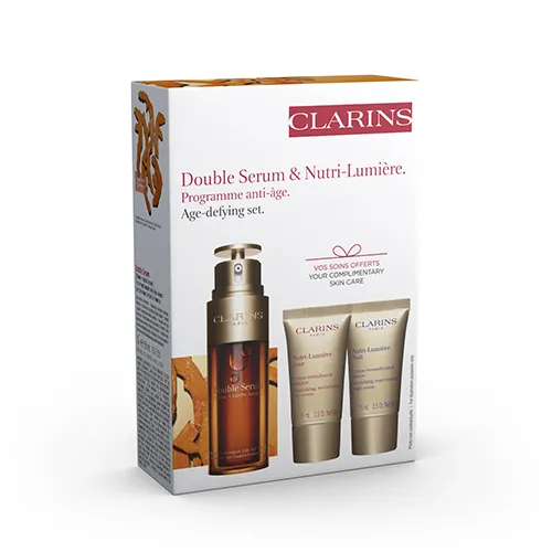 Clarins Double Serum & Nutri-Lumiere Skincare Set